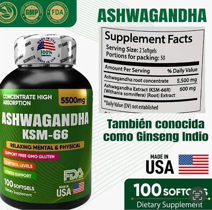 ASHWAGANDHA KSM-66™ – Duerme mejor, vive con menos estrés
