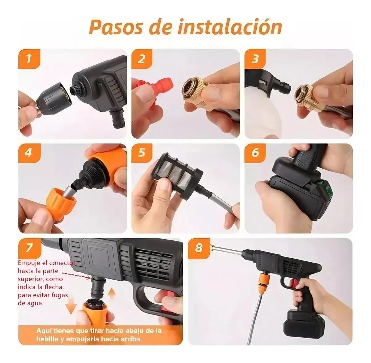 HIDROLAVADORA PORTATIL - POWERJET 48V – DOBLE BATERÍA RECARGABLE