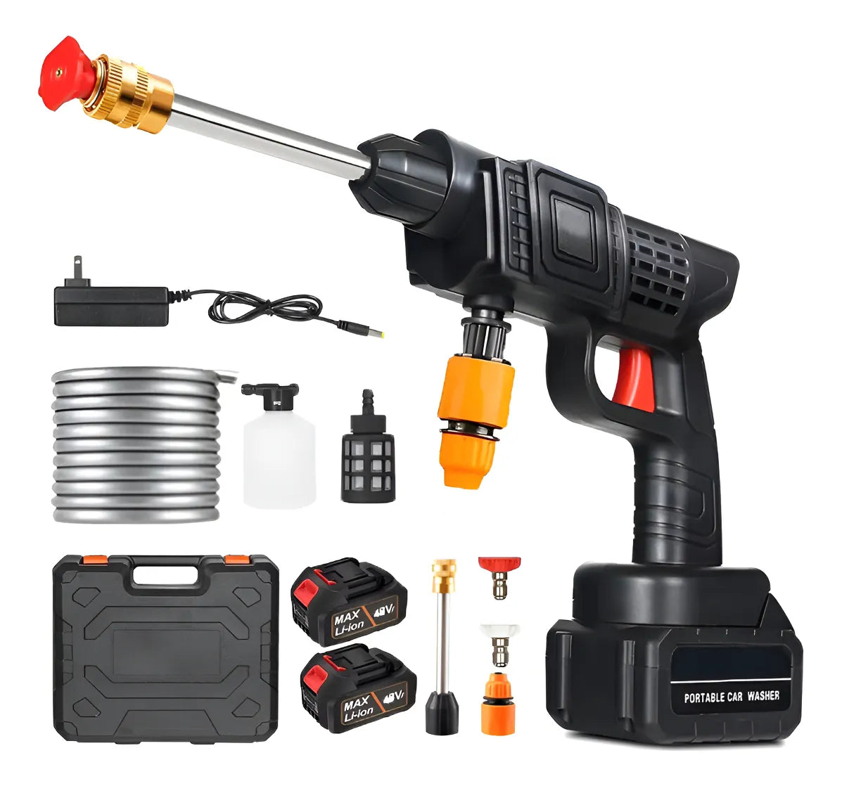 HIDROLAVADORA PORTATIL - POWERJET 48V – DOBLE BATERÍA RECARGABLE