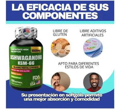 ASHWAGANDHA KSM-66™ – Duerme mejor, vive con menos estrés