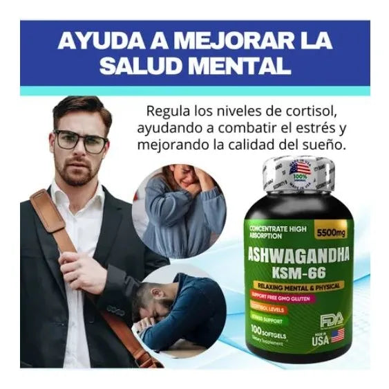 ASHWAGANDHA KSM-66™ – Duerme mejor, vive con menos estrés