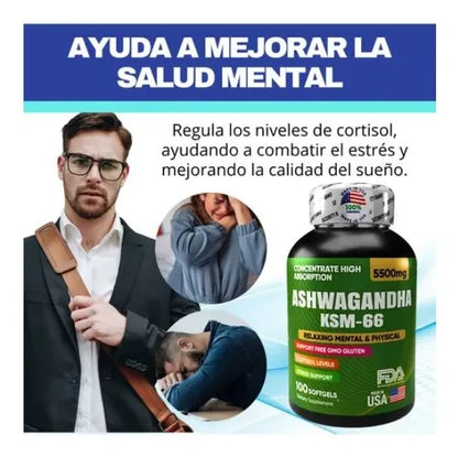 ASHWAGANDHA KSM-66™ – Duerme mejor, vive con menos estrés