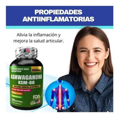 ASHWAGANDHA KSM-66™ – Duerme mejor, vive con menos estrés