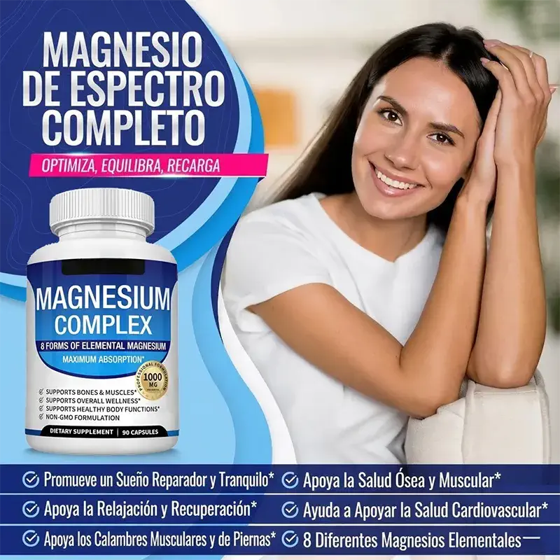 MAGNESIUM COMPLEX™ 8 en 1 – Más energía, menos estrés y mejor descanso