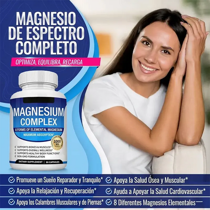 MAGNESIUM COMPLEX™ 8 en 1 – Más energía, menos estrés y mejor descanso