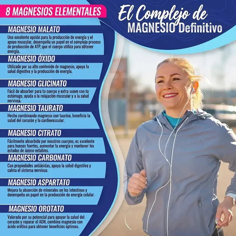 MAGNESIUM COMPLEX™ 8 en 1 – Más energía, menos estrés y mejor descanso