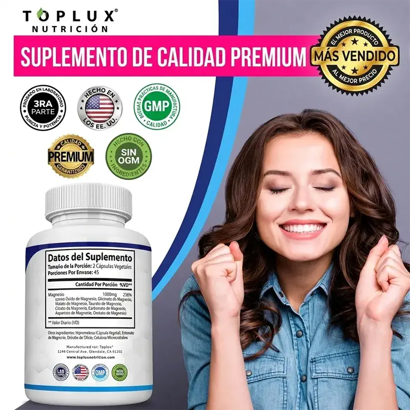MAGNESIUM COMPLEX™ 8 en 1 – Más energía, menos estrés y mejor descanso