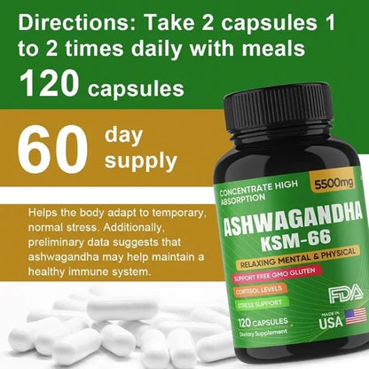 ASHWAGANDHA KSM-66™ – Duerme mejor, vive con menos estrés